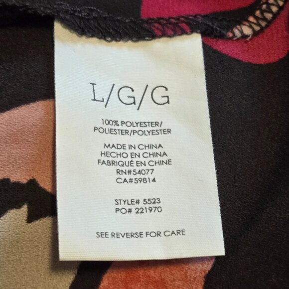 CAbi Petal Blouse Cap Sleeve Floral Print Popover Women's Top Style 5523 Size L - Picture 5 of 5